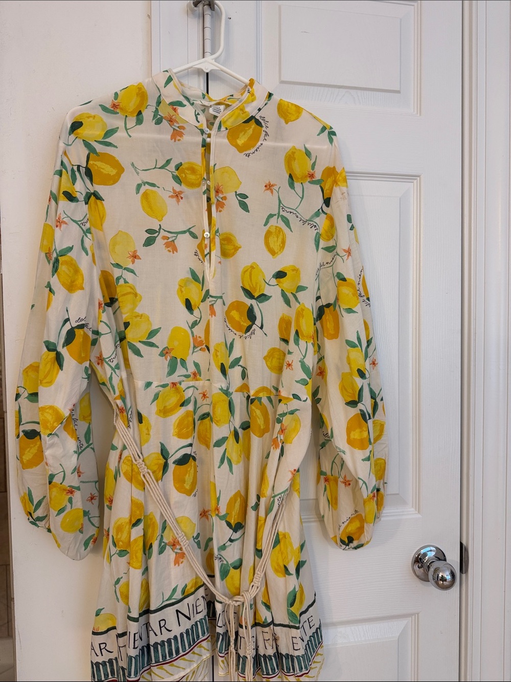 H&M 🍋Lemon Print Drawstring Dress🍋